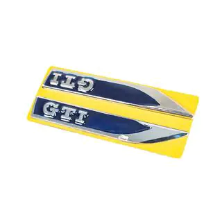 Zijstrips GTI blauw/chroom (145 x 22 mm) foto 2