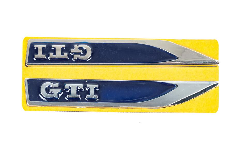 Zijstrips GTI blauw/chroom (145 x 22 mm) Foto 1