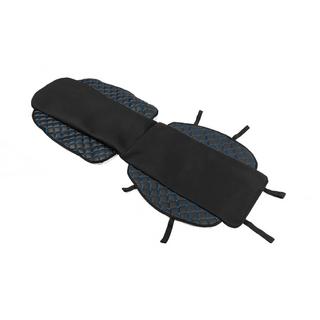Stoelbeschermer ECO-leder en stof (1 st., zwart met blauwe stiknaad + stof) foto 2