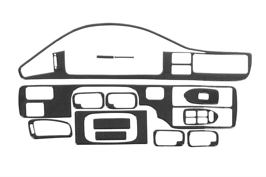 Honda Civic 1991–1995 Dashboard sierlijsten (Meric) Aluminium Image