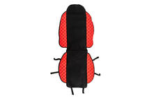 Stoelhoes ECO-leer en stof (1 st., rood met zwart stiksel + stof) foto 1