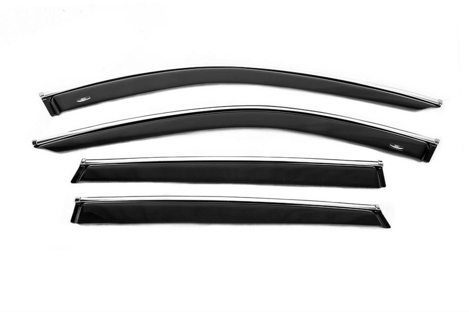 Skoda Superb 2015–2024 Raamwindschermen met chromen sierlijst SW (4 stuks, HIC) Image