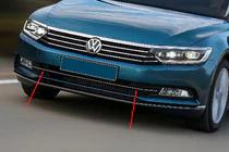 Volkswagen Jetta 2011–2018 Chrom sierlijsten voor bumpergrille 2014-2018 OmsaLine (RVS) foto 1