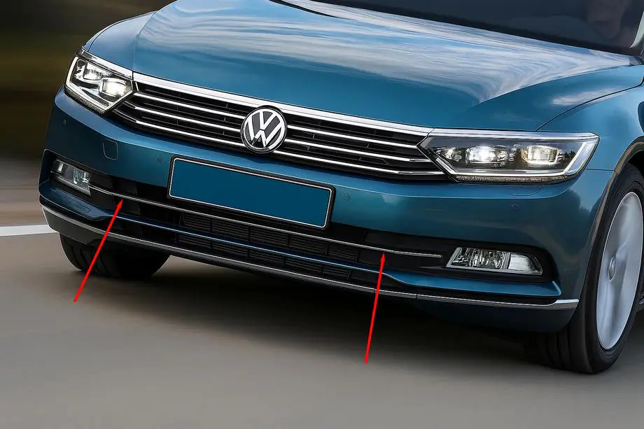 Volkswagen Jetta 2011–2018 Chrom sierlijsten voor bumpergrille 2014-2018 OmsaLine (RVS) Image