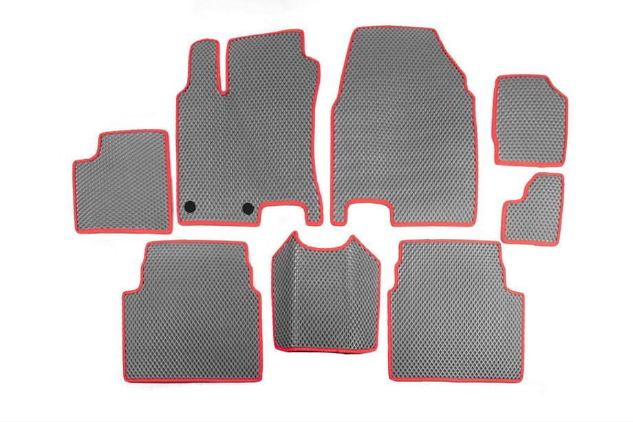Nissan Qashqai 2010–2014 EVA automatten voor +2 (3 rijen, grijs) Image