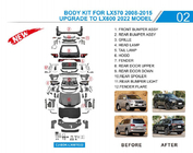 Lexus LX570/450d 2008–2022 Faceliftkit voor LX600 foto 2