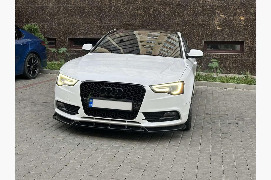 Audi A5 2007–2015 Voorbumper lip spoiler (voor Base, 2011-2015, in grondlak/voor spuiten) Image