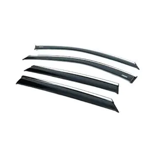 Raamwindschermen met chromen sierlijst (set van 4, Niken)