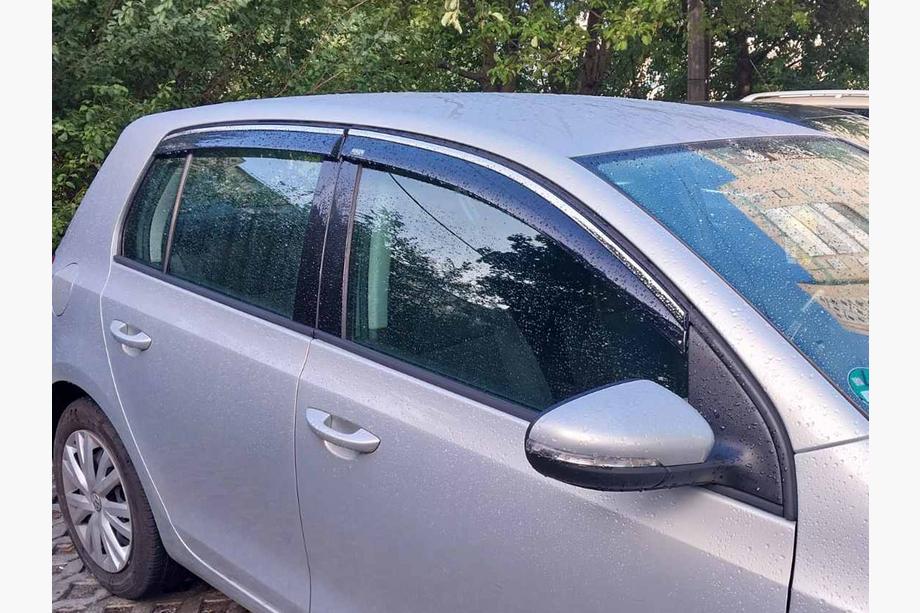 Volkswagen Golf 6 2008–2014 Niken raamwindschermen met chromen sierlijst (HB, 4 st.) Image