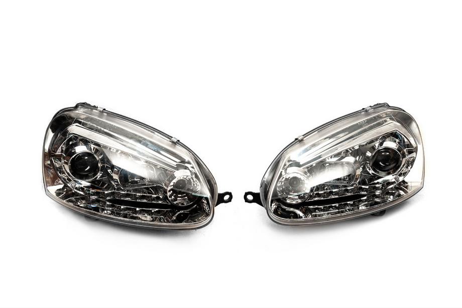 Volkswagen Golf 5 2003–2009 Koplampen met LED-verlichting Silver (2 stuks) Foto 4