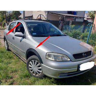 Wielkastlijsten (4 stuks, zwart, metaal) Opel Astra G Classic 1998–2012
