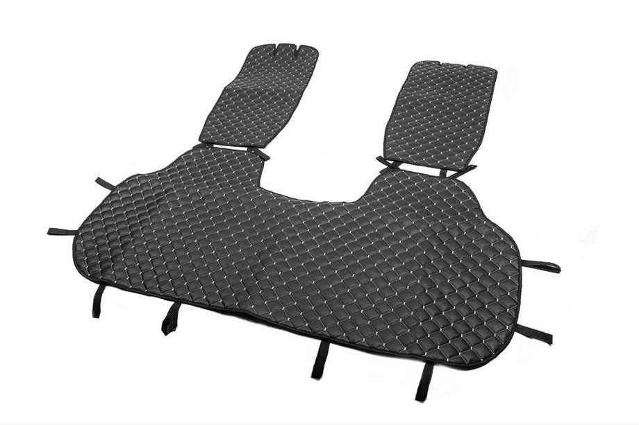 Stoelhoezen voor achterbank ECO (set, zwart met grijs stiksel) Foto 3