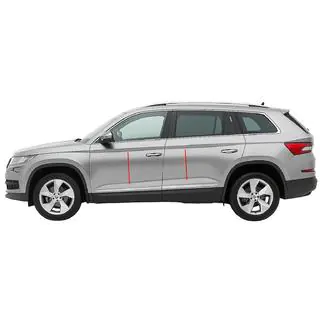Carmos smalle deurstrip (RVS) Skoda Kodiaq 2016–2023 foto 1