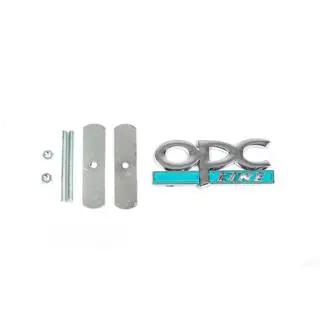 Metalen OPC Line grillebadge (chroom + blauw) foto 1