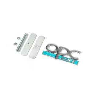 Metalen OPC Line grillebadge (chroom + blauw) foto 2