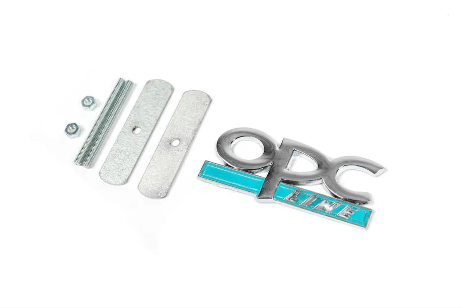 Opel Metalen OPC Line grillebadge (chroom + blauw) Foto 2