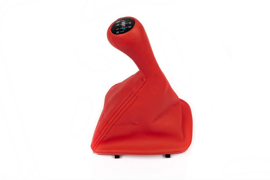 BMW 3 Serie E46 1998–2006 OEM pookhoes + versnellingspookknop (rood) Image