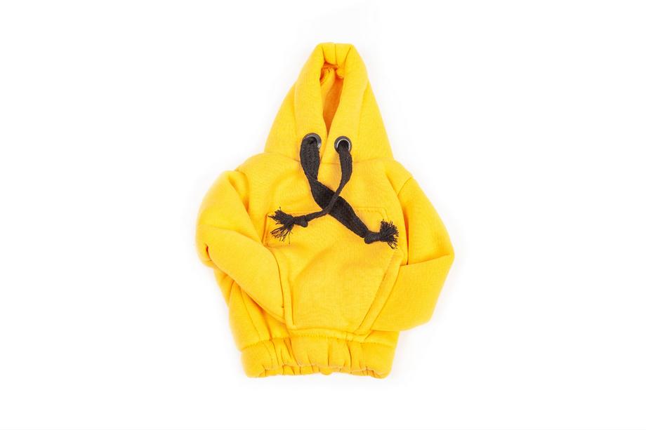 Versnellingspookhoes hoodie (geel, zwart koord) Foto 2