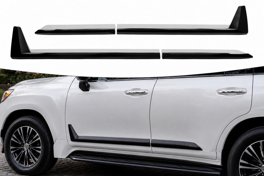 Lexus LX 500d/600 2022– Zwarte deurlijsten F-Sport wit/zwart (set van 4, ABS) Image