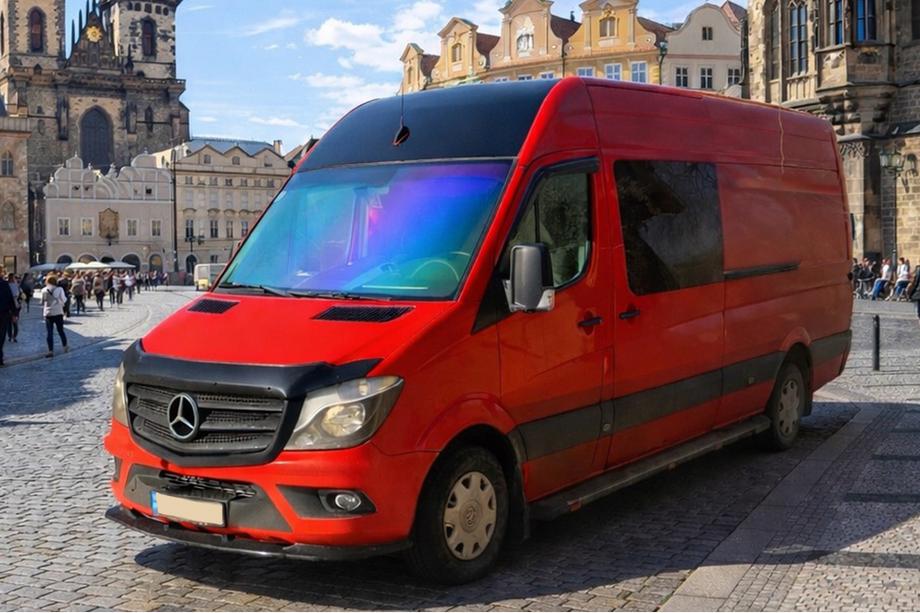 Mercedes Sprinter W906 2006–2018 Voorbumper lip spoiler 2013-2018 (ABS) Foto 3