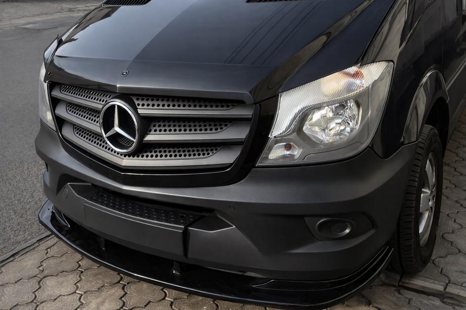 Mercedes Sprinter W906 2006–2018 Voorbumper lip spoiler 2013-2018 (ABS) Foto 1