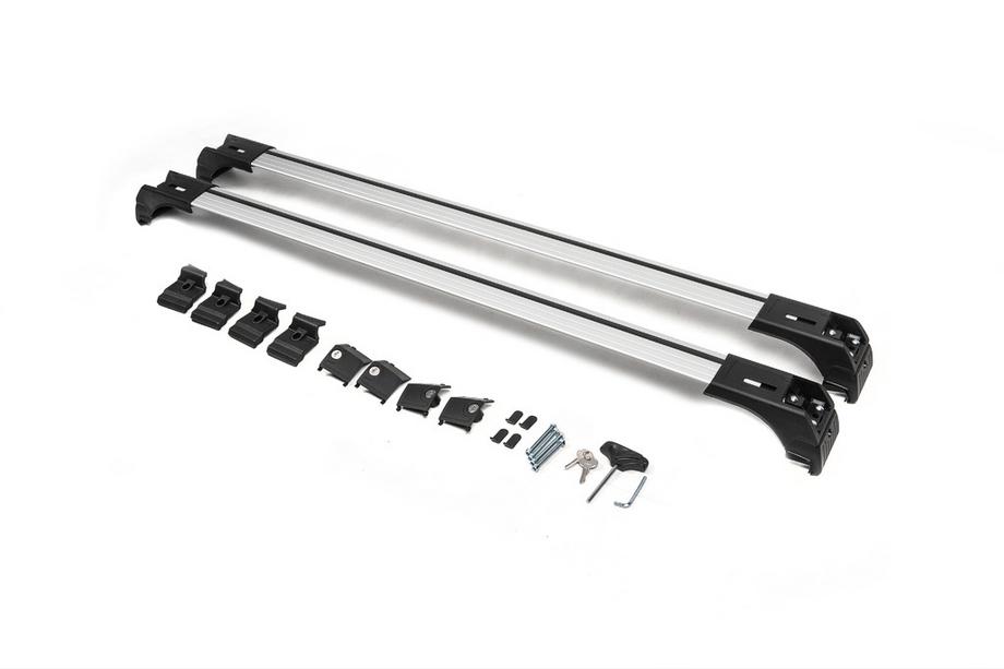 BMW X3 F25 2011–2018 Dwarsdragers voor geïntegreerde dakrails, afsluitbaar Skybar V2 (2 stuks) tot 120 cm, grijs Foto 5