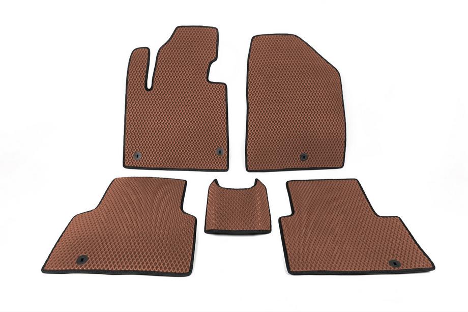 Hyundai Santa Fe 3 2012–2018 Automatten 5-zits (EVA, bruin) Image