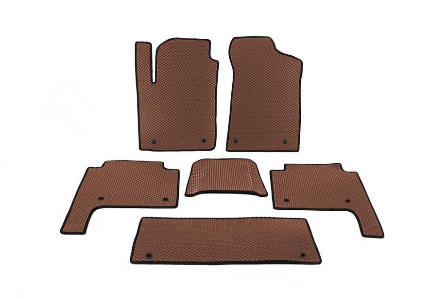 Nissan Patrol Y62 2010–2024 Interieurmatten 3 rijen (EVA, bruin) Image
