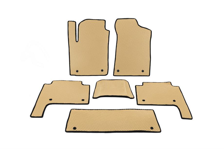 Nissan Patrol Y62 2010–2024 Interieurmatten 3 rijen (EVA, beige) Image