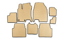 Nissan Qashqai 2010–2014 EVA interieumatten voor +2 (3 rijen, beige) foto 1