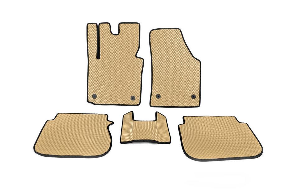 Volkswagen Caddy 2010–2015 EVA automatten (Beige) 2 stuks, voor Foto 3
