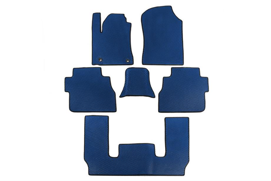Toyota Sequoia 2007–2022 EVA automatten 3 rijen (blauw) Image