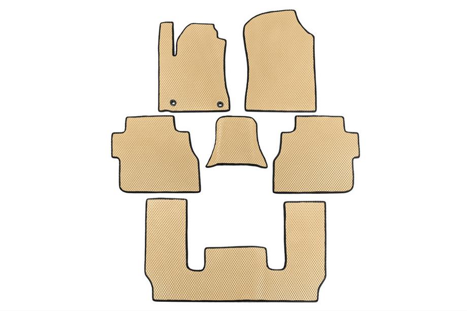 Toyota Sequoia 2007–2022 EVA automattenset, 3 rijen (beige) Image