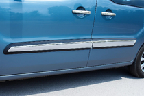 Peugeot Partner Tepee 2008–2018 Deurstrip (set van 4, RVS) OmsaLine - Italiaans roestvrij staal foto 1