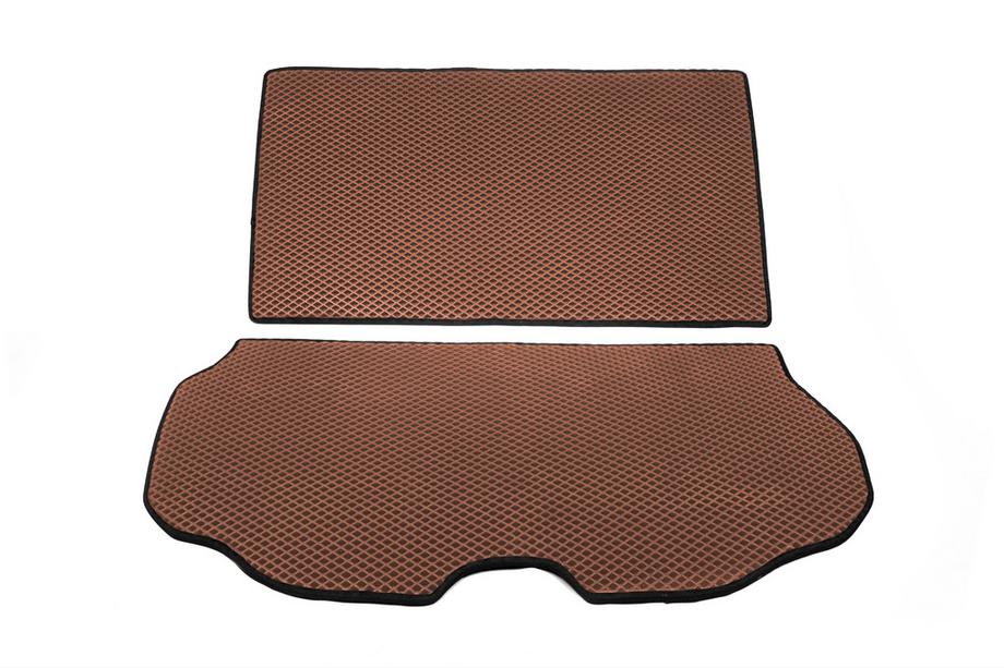 Volvo XC70 2007–2013 Kofferbakmat 2-delig (EVA, bruin) Foto 1