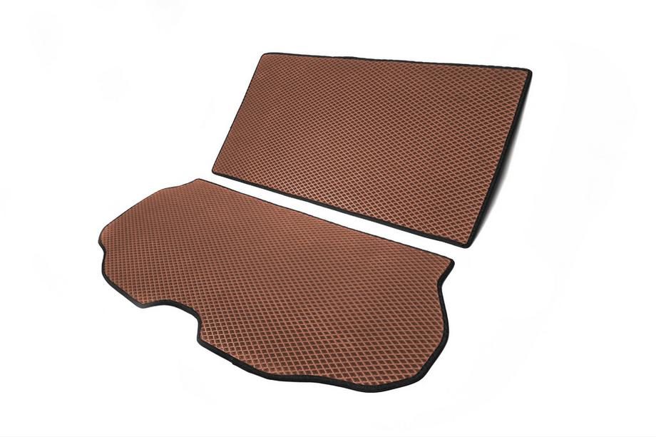 Volvo XC70 2007–2013 Kofferbakmat 2-delig (EVA, bruin) Foto 2