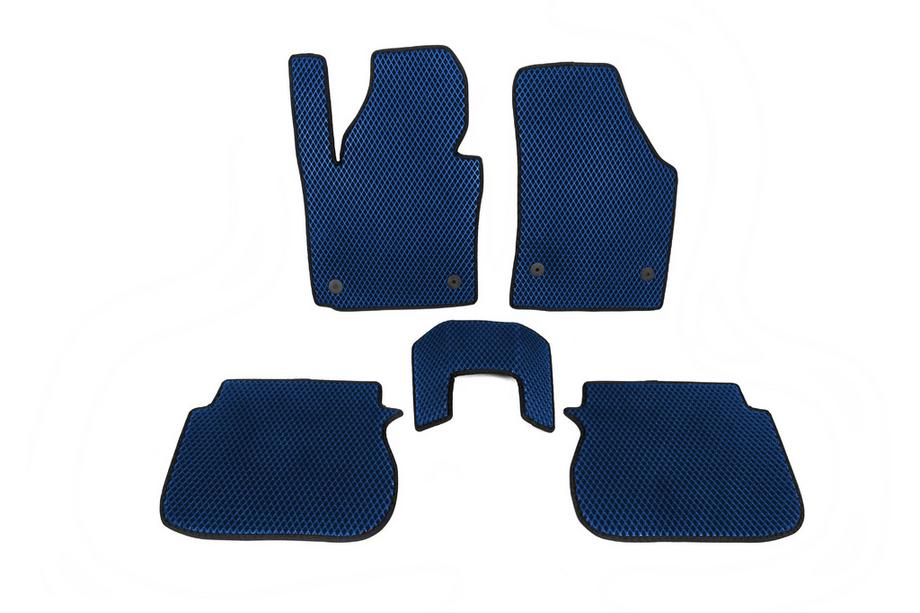 Volkswagen Caddy 2015–2020 EVA automatten (Blauw) 5-delig, voor- en achtermatten (voor MAXI, 1 schuifdeur) Foto 5