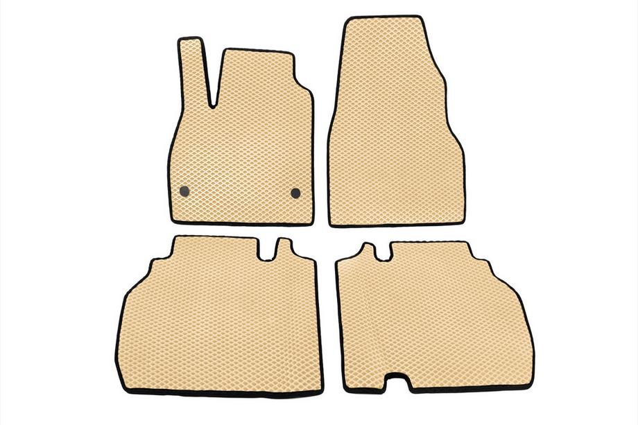 Volkswagen Caddy 2015–2020 EVA automatten (Beige) 5-delige set, voor en achter (standaard, 2 schuifdeuren) Foto 3