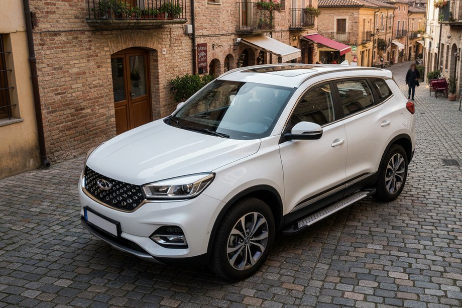 Chery Tiggo 8 2017– Side steps Allmond Grey (2 stuks, aluminium) Image