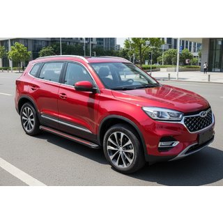 Side steps Maya Red (2 stuks, aluminium) Chery Tiggo 8 2017– foto 1