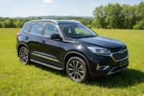 Chery Tiggo 8 2017– Side steps Tayga Black (2 stuks, aluminium) foto 1