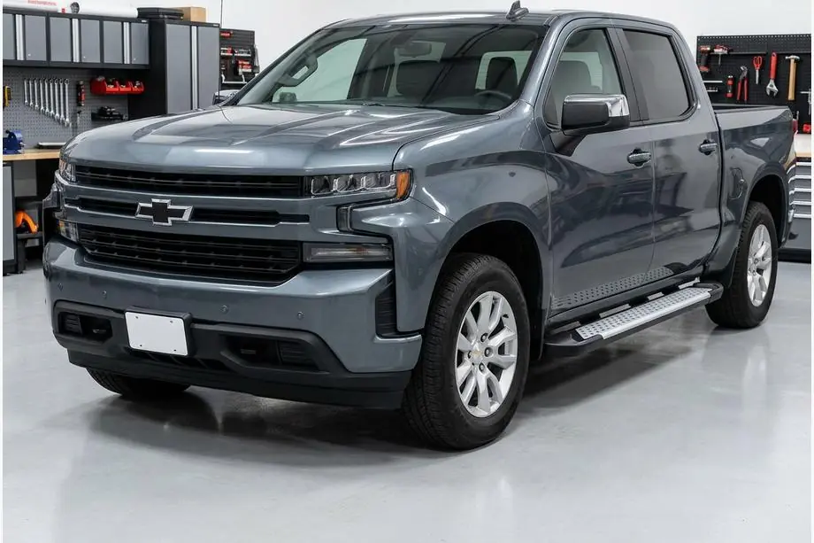 Chevrolet Silverado 2019– Side steps Allmond Grey (2 stuks, aluminium) Image