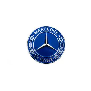 Afdekdop in plaats van embleem op motorkap Mercedes (blauw, 57 mm) foto 2
