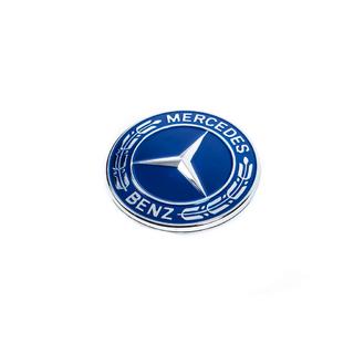Afdekdop in plaats van embleem op motorkap Mercedes (blauw, 57 mm) foto 1