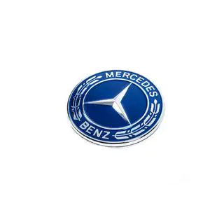 Afdekdop in plaats van embleem op motorkap Mercedes (blauw, 57 mm) foto 1