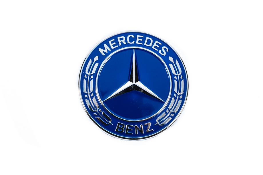Mercedes-Benz Afdekdop in plaats van embleem op motorkap Mercedes (blauw, 57 mm) Foto 2