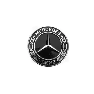 Afdekdop i.p.v. embleem op motorkap Mercedes (zwart, 57 mm) foto 2