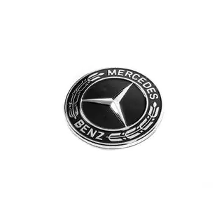Afdekdop i.p.v. embleem op motorkap Mercedes (zwart, 57 mm) foto 1