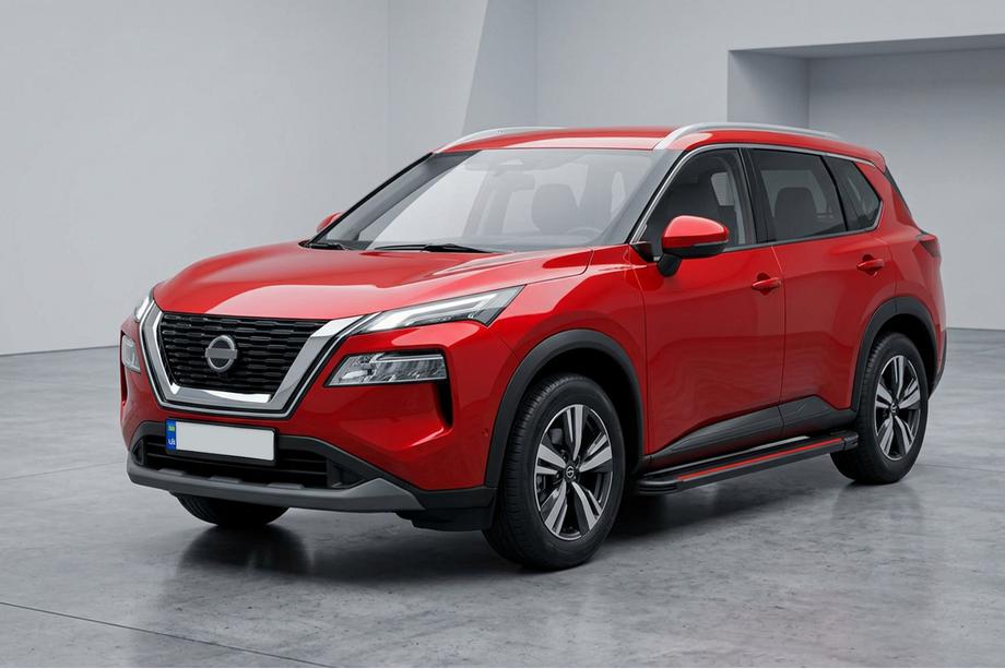 Nissan X-trail T33/Rogue 2022– Side steps Maya Red (2 stuks, aluminium) Foto 1