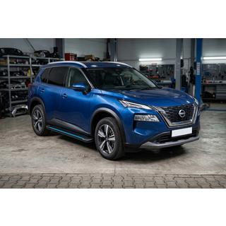 Maya Blue zijtreden (2 stuks, aluminium) Nissan X-trail T33/Rogue 2022– foto 1